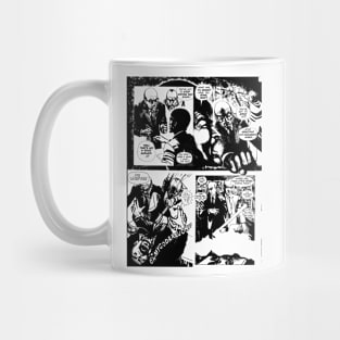 Retro Horror Comic Ink Black No Background Mug